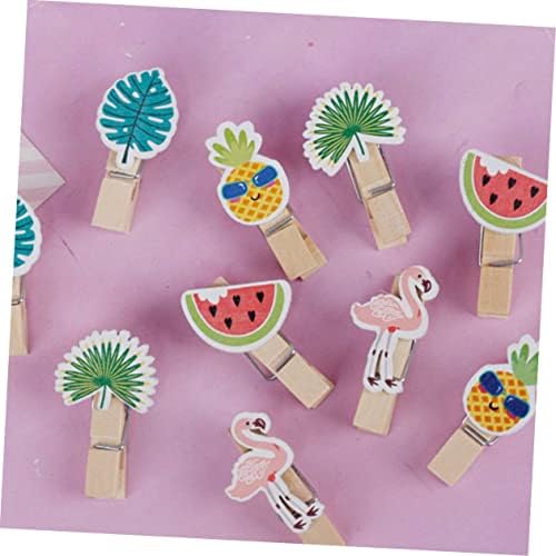 Nolitoy 60 PCs Craft Photo Hawaiian Leaf Pin Summer Summer Summer Pineapple Paper Hawaii Card Pins Decoração Luau Favor de