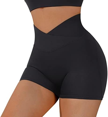 Alta cintura Levantamento feminino Buker Butt shorts V Cross Wistist