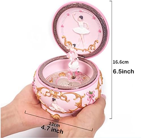 Socuy Musical Box Girling Music Box Ballerina com Luzes Tvura a resina esculpida Mecanismo Musical Box Wind Up Music Boxes