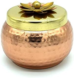 Puja n Pujari Copper acabamento Handi Decorative Bowl para Return Gift & Festivais