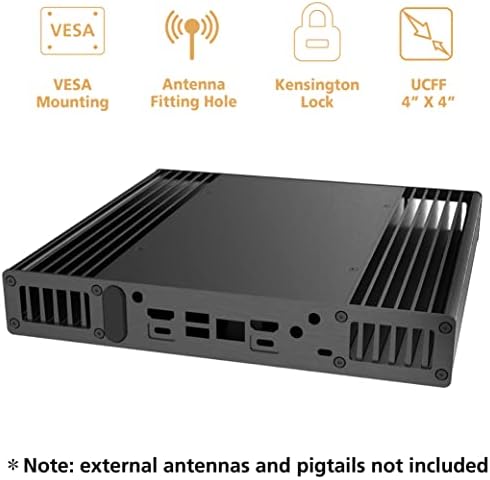 Akasa Platão WS, para Intel® NUC12 Pro & Nuc11 Pro, caixa de PC de baixo perfil de alumínio, suporta montagem VESA,