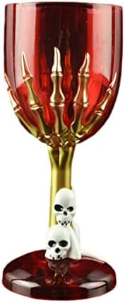 Copos de vinho de plástico bestoyard 3pcs Halloween crânio garra halloween crânio cálice halloween plástico skull garwar bar