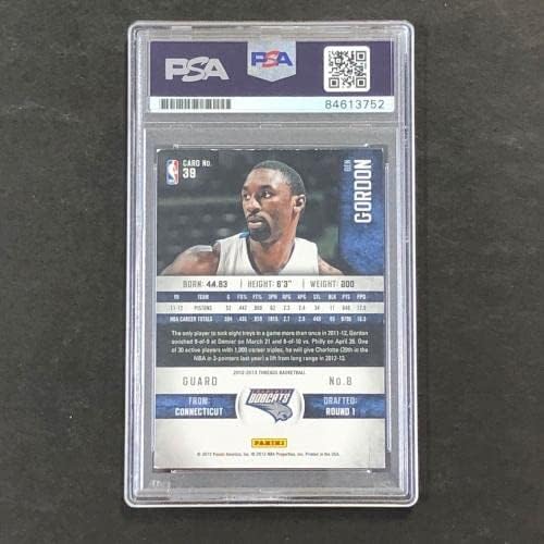 2012-13 Panini Threads #39 Ben Gordon assinado cartão Auto PSA Slabbed Pistons - Basketball Slabbed Rookie Cards