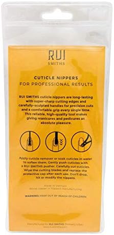 Rui Smiths Ultra-Premium Cutticle Nippers, profissional, aço inoxidável, maçaneta espanhola, junta de caixa arredondada,