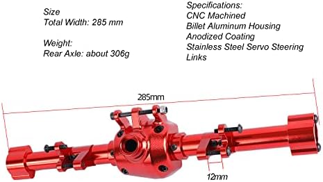 Rzxyl Aluminium traseiro Habitação para 1/6 RC CRAWLER CARRA AXIAL SCX6 JLU WRANGLER ATUALIZAÇÕES