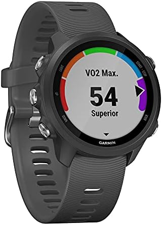 Garmin Forerunner 245, GPS executando smartwatch com dinâmica avançada, slate cinza