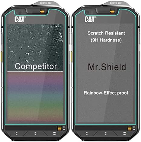 Mr.Shield [3-Pack] projetado para CAT S60 [Protetor de tela de vidro temperado] com substituição ao longo da vida