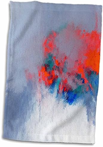3drose florene moderno abstrato - derretida de gelo vermelho e azul - toalhas