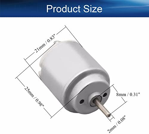 Heyiarbeit Micro DC Motor 1.5V-6V 5000-20000 rpm R140 Motor de alta velocidade e eixo magnético de alta velocidade para RC 2pcs