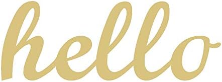 Word Hello Cutout madeira inacabada oi ei ei todos os dias cabide mdf em forma de tena