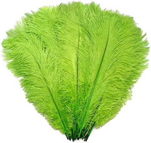 Zamihalaa 10-200pcs Avestruz verde de maçã Feather 15-70cm Feathers DIY para artesanato Decorações de vestidos de noiva