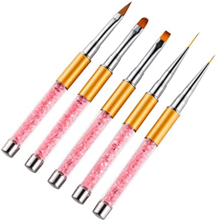 Lyslldh unhas Art Brush Desenho Dicas Manicure Rhinestone Metal Acrílico Pintura de escultura Ferramenta de caneta Builder