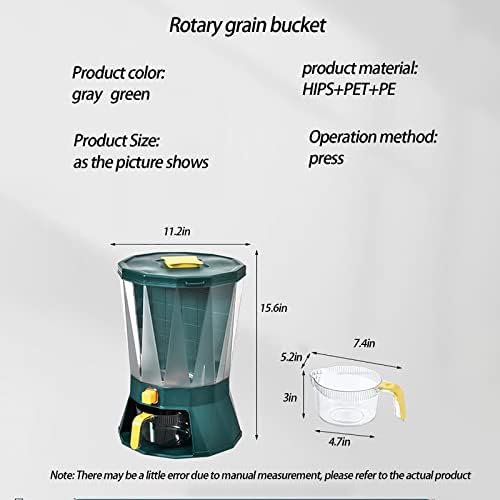 Dispensador de arroz Honana, dispensador de alimentos seco, organizador de armazenamento de alimentos secos para cozinha, distribuidor de cereais de imprensa - recipiente de armazenamento de grãos