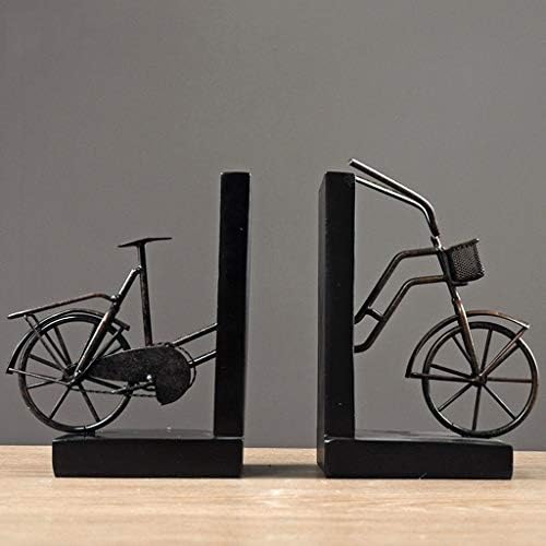 Yaoluu bookend bookendends criativos para suportes retro nostálgicos de bicicleta de ferro forjada RETRO DO LIVRO DE LIVROS DE