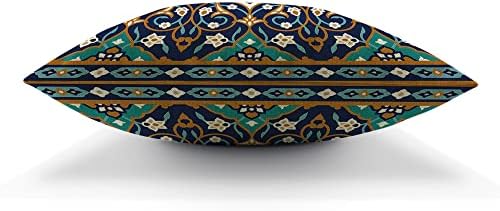 Aoezon Arabic Floral Pattern Casows Caso de Flor Retro Formulário Retro Retro Rústico Linho Rústico Decorativo Presos Capas de Almofamento 18x18 polegadas Para Sofá Decoração