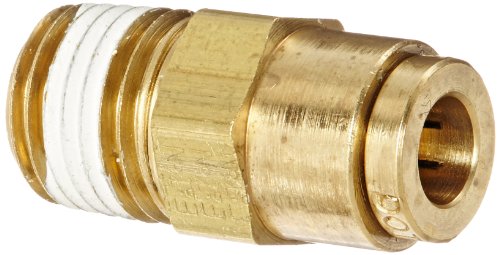 Eaton Weatherhead 1868x4x4 Brass CA360 D.O.T. Ajuste do tubo de freio de ar, conector masculino, Male de 1/4 NPT x