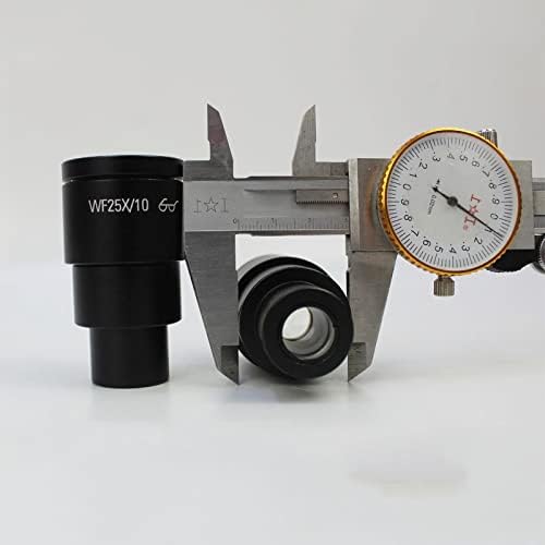 Kit de acessórios para microscópio para adultos WF 25X Microscópio de Microscópio Tamanho de 30 mm Campo de visão de 10 mm de laboratório