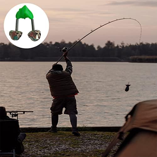 ZYYC 20 PCS Sino de alarme da haste de pesca de plástico, sinos de pesca, sinos de haste de pesca, clipes de campainha