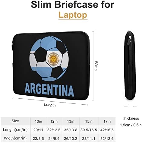 Bolsa de lapto de laptop de futebol argentina transportar case de capa de capa de capa de proteção de proteção contra 10 polegadas a 17 polegadas