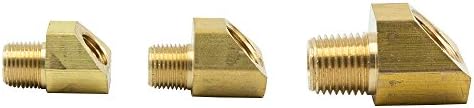 Legines Brass Inverted Flare Afficting, Linha de freio de 45 graus de cotovelo masculino, Macho de 3/8 de tubo od x 1/4, pacote de