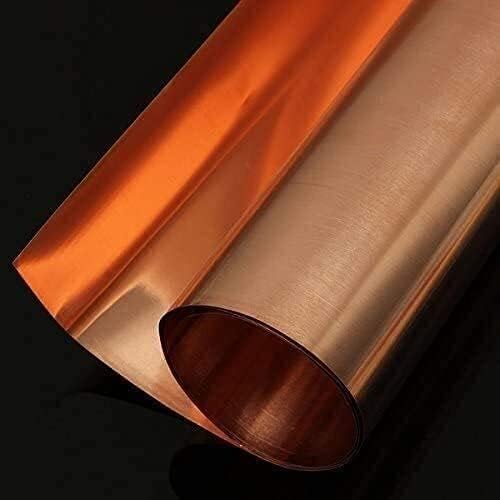 Placa Brass Folha de cobre Folha de cobre Metal 99,9% Cu placa de papel alumínio ideal para aplicações arquitetônicas 0. 2mmx200mmx1m