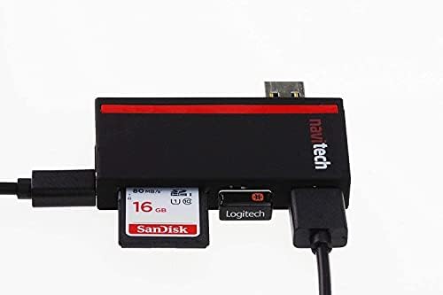 Navitech 2 em 1 laptop/tablet USB 3.0/2.0 Adaptador de hub/micro USB Entrada com SD/micro sd leitor de cartão compatível com o