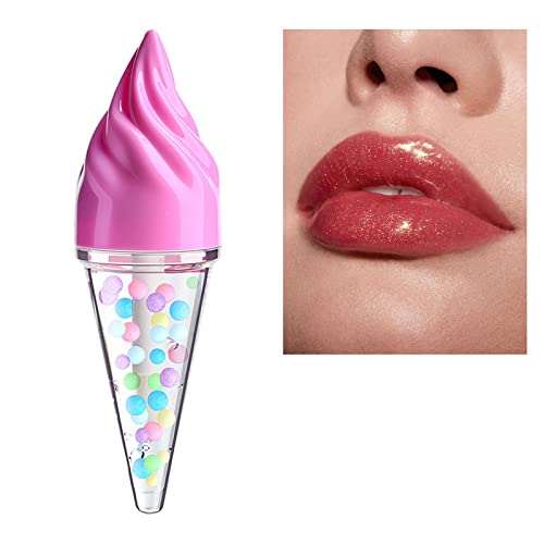 Xiahium Lip Glass Compatível com Máquina de maquiagem de maquiagem de colorido Candveleiro Lip Lip Lip Honey Transparente
