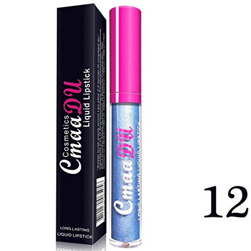 GOCHAPER 12 CORES MAGIC MAGIC Chameleon Metal Pearl Lip Gloss, Sexy Nude Metallic Matte Velvet Lipstick Lipsick Lipsick