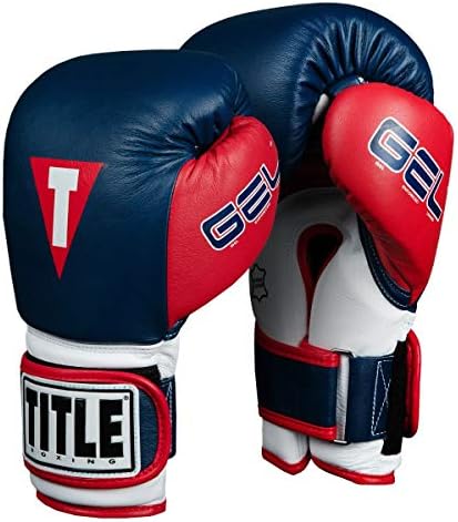 Título Boxing Gel World V2T Bag Luvas, Marinha/Vermelha/Branca, Pequena