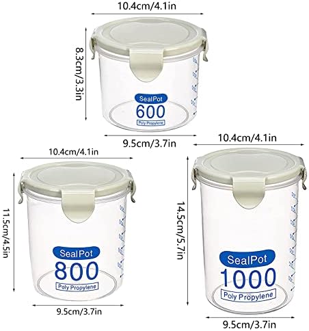 Yiser 2022 Recipientes de armazenamento de alimentos 3 Cores Combinação de 1000 ml caixa de armazenamento de cozinha preservação de alimentos selados preservação de preservação de panela cozinha pequena recipientes de plástico com tampas