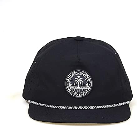 Chapéu de corda de vatn, Hat de Snapback de Brim de Desempenho, Capinho de beisebol resistente à água para homens e mulheres