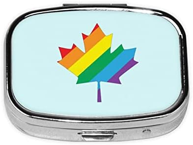 LGBT Canadá Praça Pride Square Box Caixa de comprimidos Metic Medicing Organizer Travel Friendly Portable Pill Case