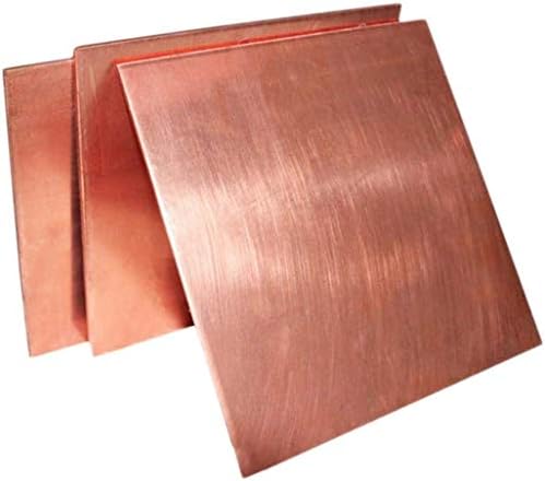 Lieber Iluminação Placa Brass Folha de cobre Metal 99,9% Placa de folha pura de Cu, feita de superfície lisa de cobre, espessura