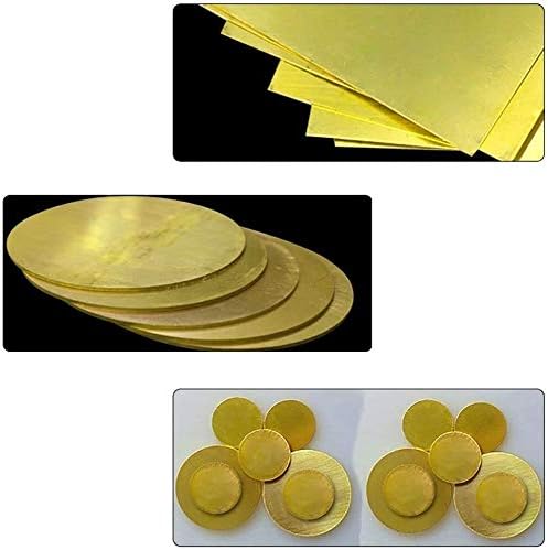 Lucknight Brass Disc Placa de círculo redonda Circular Circular H62 Copper CNC Metalworking Corte Matérias -primas espessura de 2,5 mm de latão