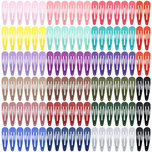 Pacote Dizila 120 em 20 variados coloras sólidas colorido anti-deslizamento 2 clipes de cabelo de metal diy barrettes acessórios para