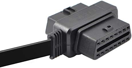 Ollgen 30cm OBD II OBD2 16 pinos de diagnóstico de dia diagnóstico de cordão macho para o adaptador de cabo de extensão feminina dupla