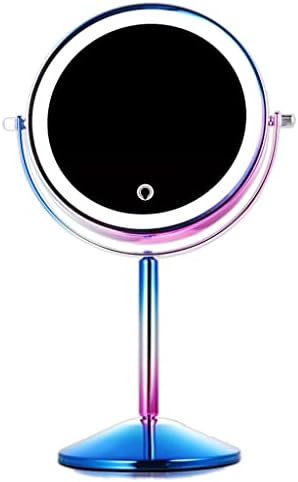 Espelho de vaidade de Guinjo LED com luzes, espelho de maquiagem de ampliação de 1x/3x com luzes, espelho de maquiagem iluminada de dupla face de 7 polegadas de 7 polegadas