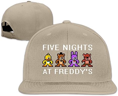 Aawode unissex cinco noites no jogo de Freddy's Plain Ajustable Snapback Hats Caps