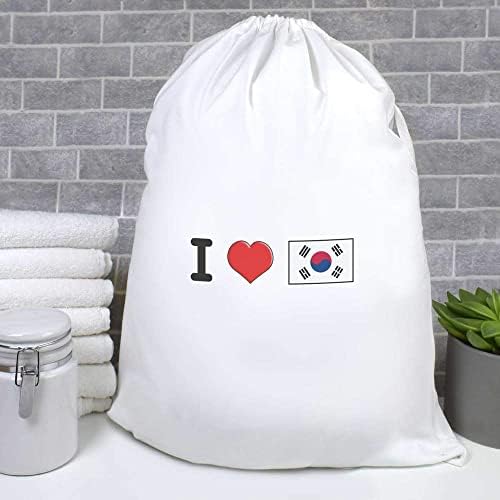 Azeeda 'eu amo a Coréia do Sul' Lavanderia/Bolsa de Lavagem/Armazenamento