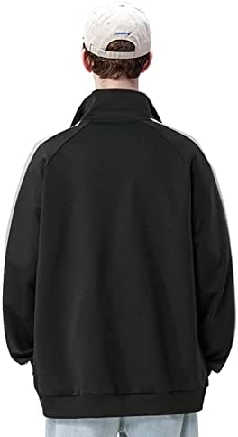 Jaquetas para homens - Men Contrast Side Seam Raglan Sleeve Sleeve