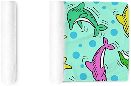 Face Towel Hand Pano Terry Toalhas Dolphin Decoração de Banho Real para Presente para Hotel-Spa-Kitchen Multi-Purnos, macio
