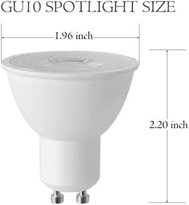 RYSA Light 10-Pack GU10 LED Spotlight, Daylight Glow 5000k Dimmable, Iluminação embutida equivalente de 5,5W 50W, ângulo de