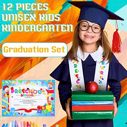 12 PCs Kids Graduação roubou a graduação pré -escolar estolas de graduação em massa Conjunto de faixas pré -escolares