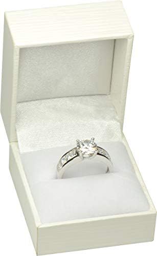 A caixa de anel de jóias Pak para proposta de engajamento de casamento masculino Mulheres Luxo Exterior de couro