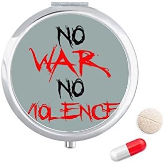 Sem guerra sem violência Love Peace World Pill Case Pocket Medicine Storage Caixa de contêiner Dispensador