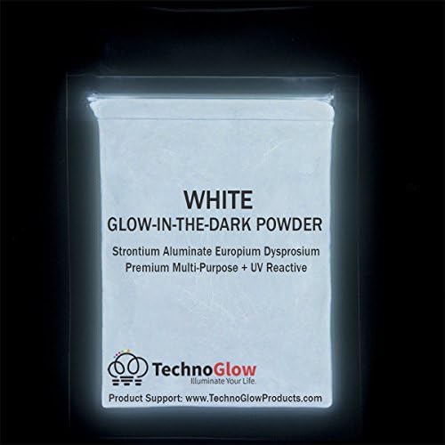 Brilho branco celestial no pigmento reativo escuro e UV - 10 gramas