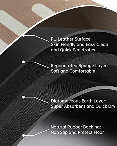 Liyouya Super absorvente tapetes de banheiro tapetes de banheiro lavável seco rápido não deslizante tapetes de banheiro macios diatomáceos