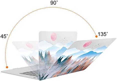 Mosis Compatível com MacBook Air 13 polegadas CASO 2022 2021 2020 2019 2018 Lançamento A2337 M1 A2179 A1932 Retina Display, Caso Hard Pattern Caso e Teclado e Protetor de tela Snow Mountain Floresta
