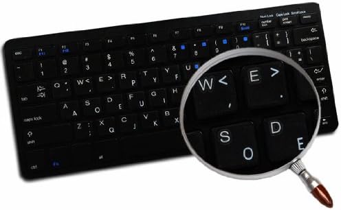 Dvorak rótulos pegajosos para teclado com um fundo transparente de letras brancas são compatíveis com a Apple