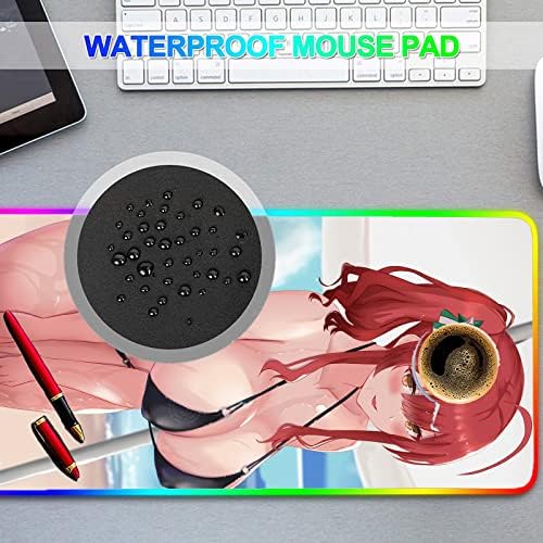 Anime Girl Sexy Butt Mouse Pad RGB LED Gaming Computer Mouse Pad Large Gaming Mousepad xxl Gamer Carpet Mesquinha